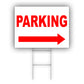 Parking Right Arrow Coroplast Yard Sign