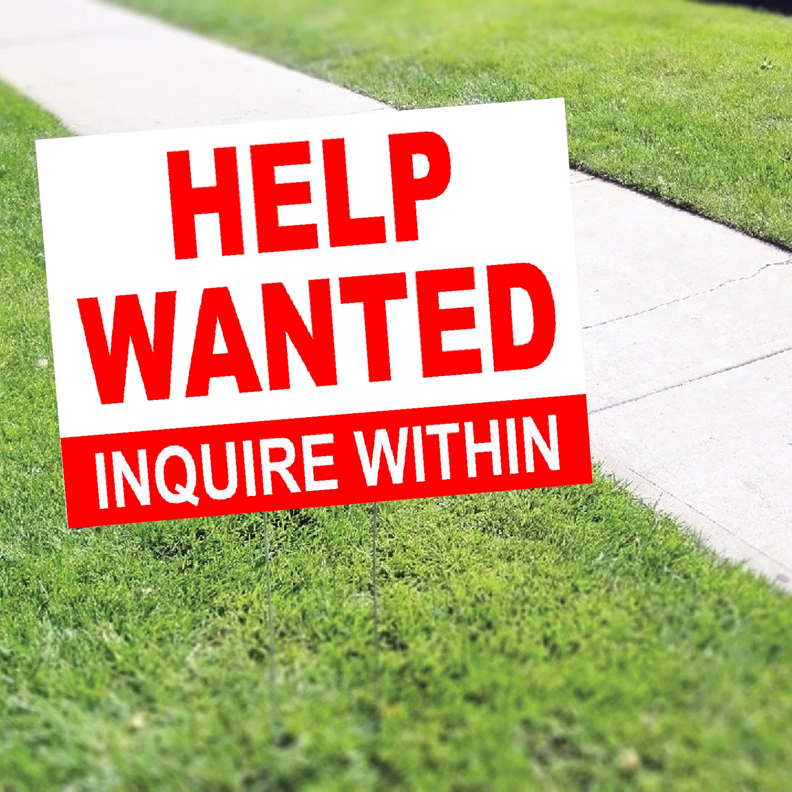 Help Wanted Inquire Within Coroplast Yard Sign