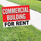Commercial Building For Rent Coroplast Yard Sign