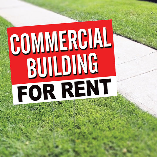 Commercial Building For Rent Coroplast Yard Sign