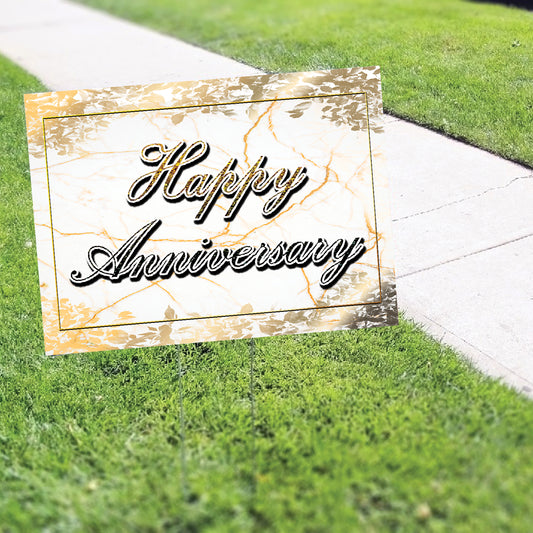 Happy Anniversary Coroplast Yard Sign