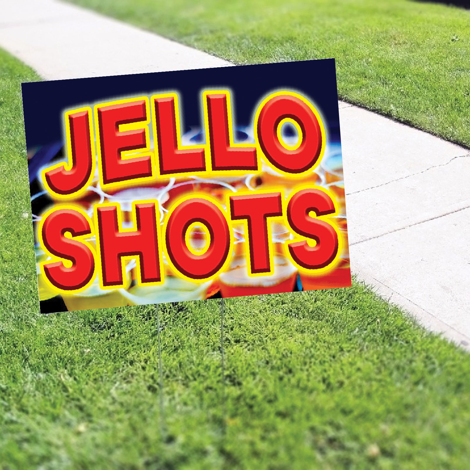 Jello Shots Coroplast Yard Sign – Sign Fever