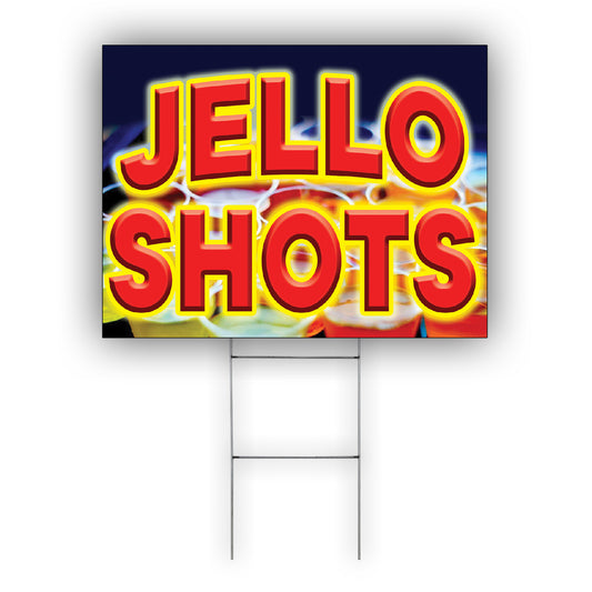 Jello Shots Coroplast Yard Sign