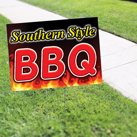 Sothern Style BBQ Coroplast Yard Sign