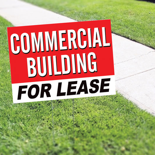 Commercial Building For lease Coroplast Yard Sign