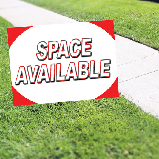 Space Available Coroplast Yard Sign