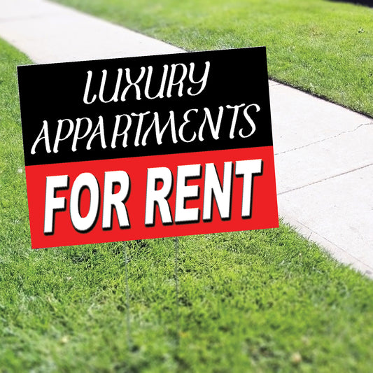 Luxury Appartments Coroplast Yard Sign