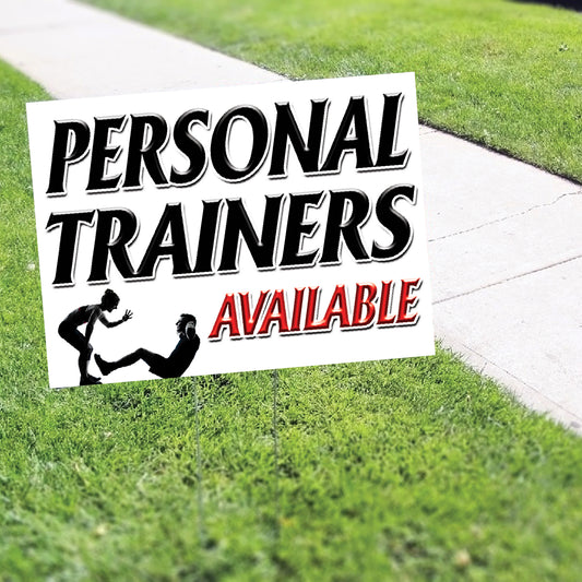 Professional Trainers Available Coroplast Yard Sign