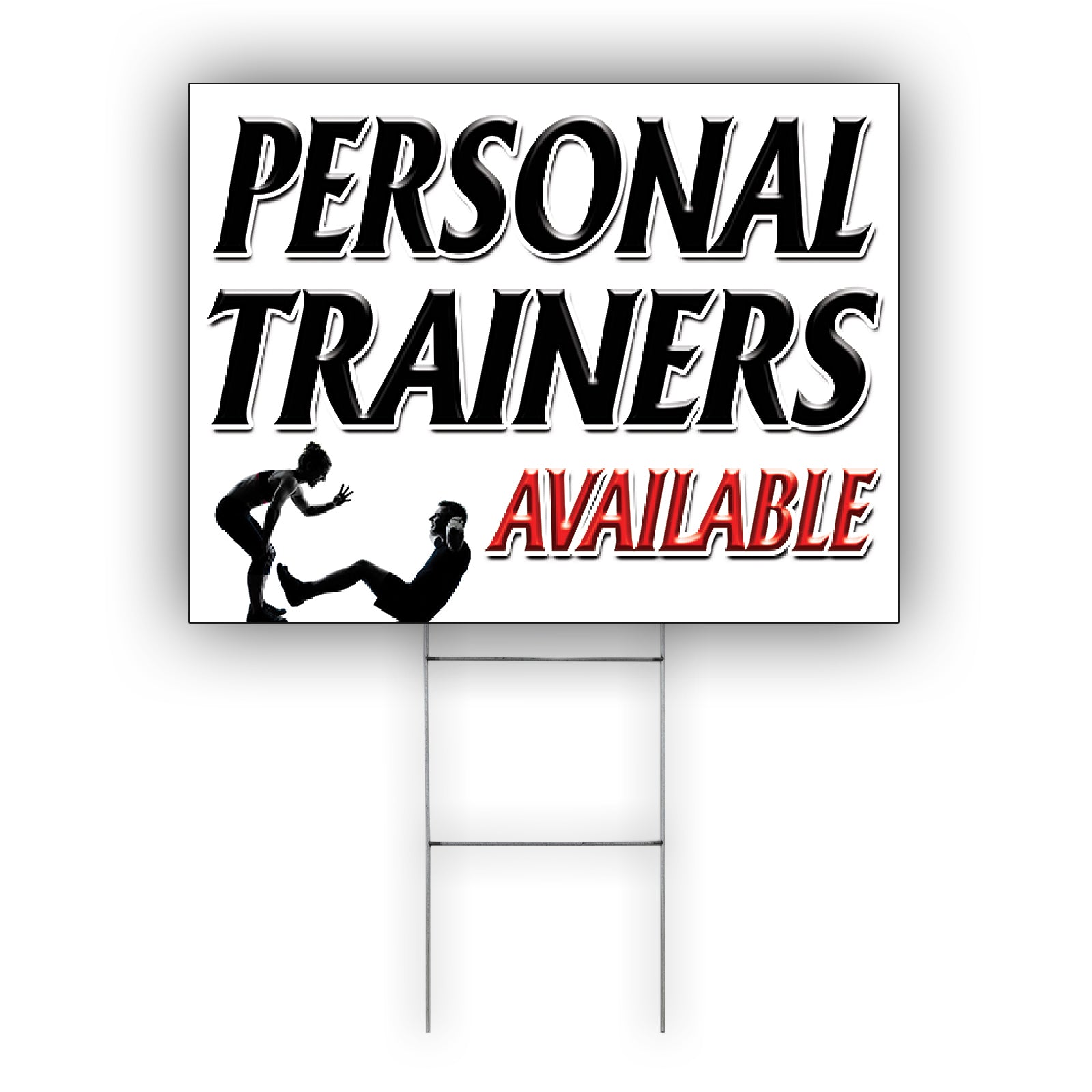 Professional Trainers Available Coroplast Yard Sign