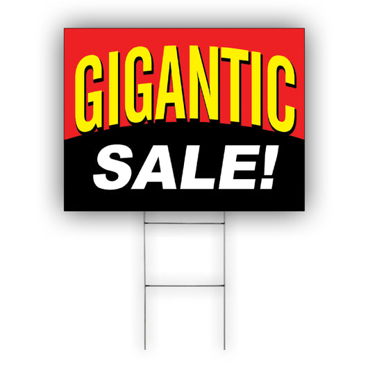 Gigantic Sale Coroplast Yard Sign