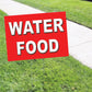 Water Food Coroplast Yard Sign