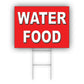 Water Food Coroplast Yard Sign