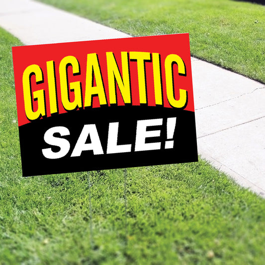 Gigantic Sale Coroplast Yard Sign