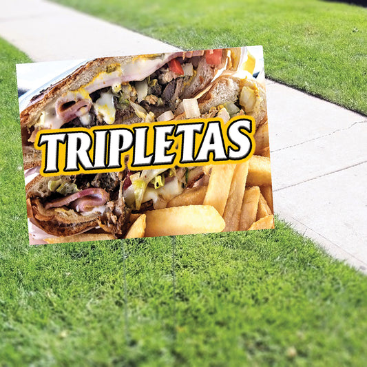Tripletas Coroplast Yard Sign