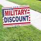Military Discount Coroplast Yard Sign
