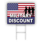Military Discount Coroplast Yard Sign