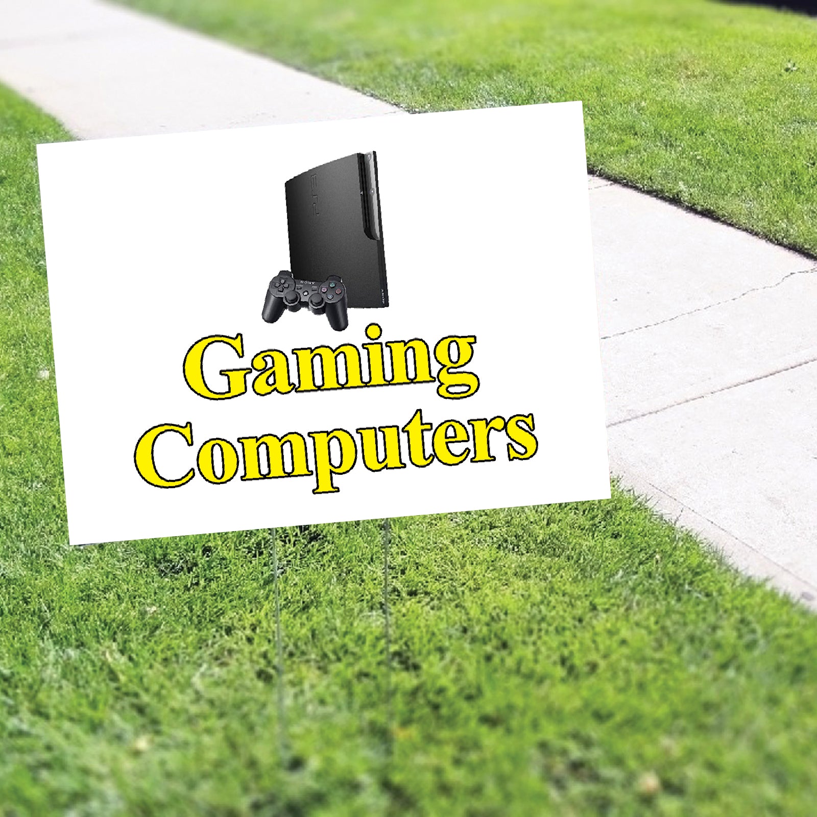 Gaming Computers Coroplast Yard Sign