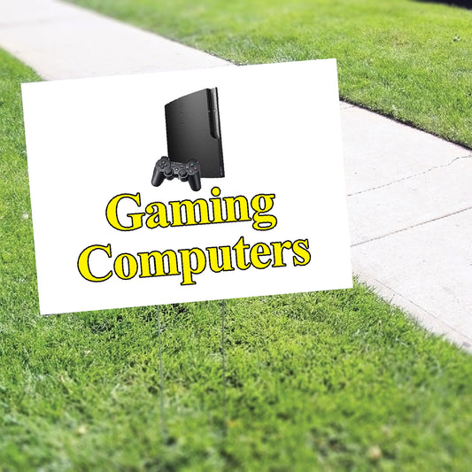 Gaming Computers Coroplast Yard Sign
