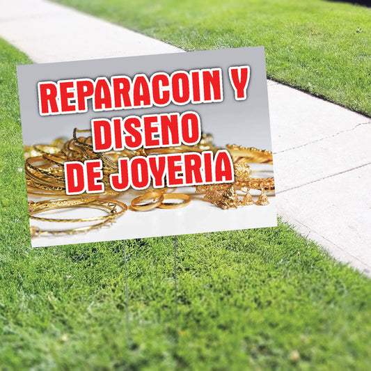 Reparacoin Y Diseno De Joyeria Coroplast Yard Sign