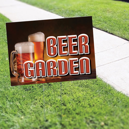 Beer Garden Coroplast Yard Sign