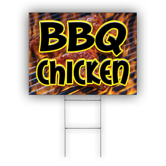 BBQ Chicken Coroplast Yard Sign