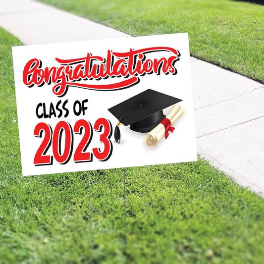 Congratulations Class Of 2023 Coroplast Yard Sign