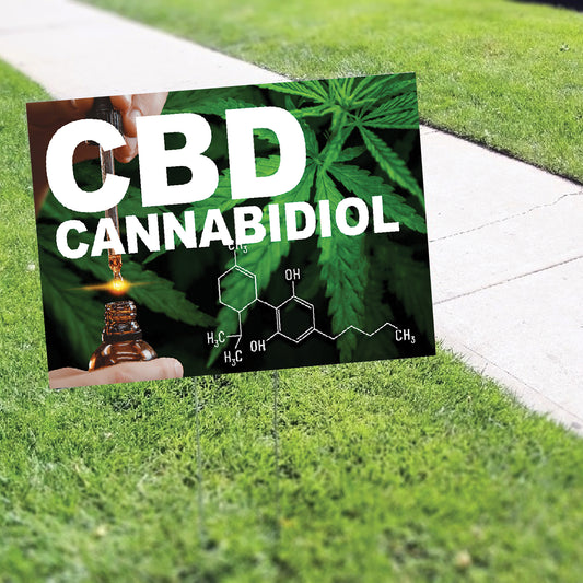 CBD Cannabidiol Coroplast Yard Sign