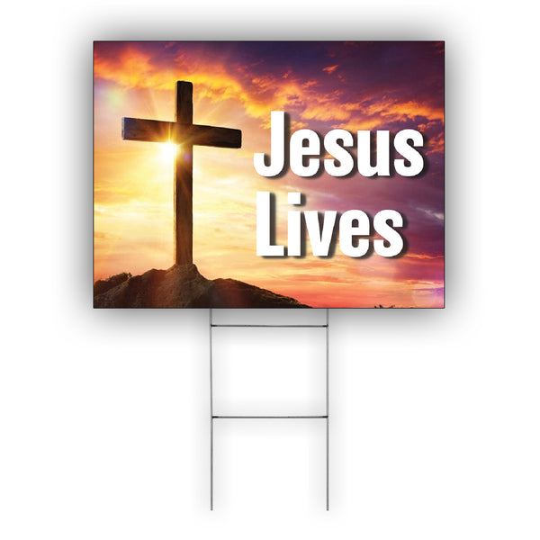 Jesus Lives Coroplast Yard Sign - Sign Fever