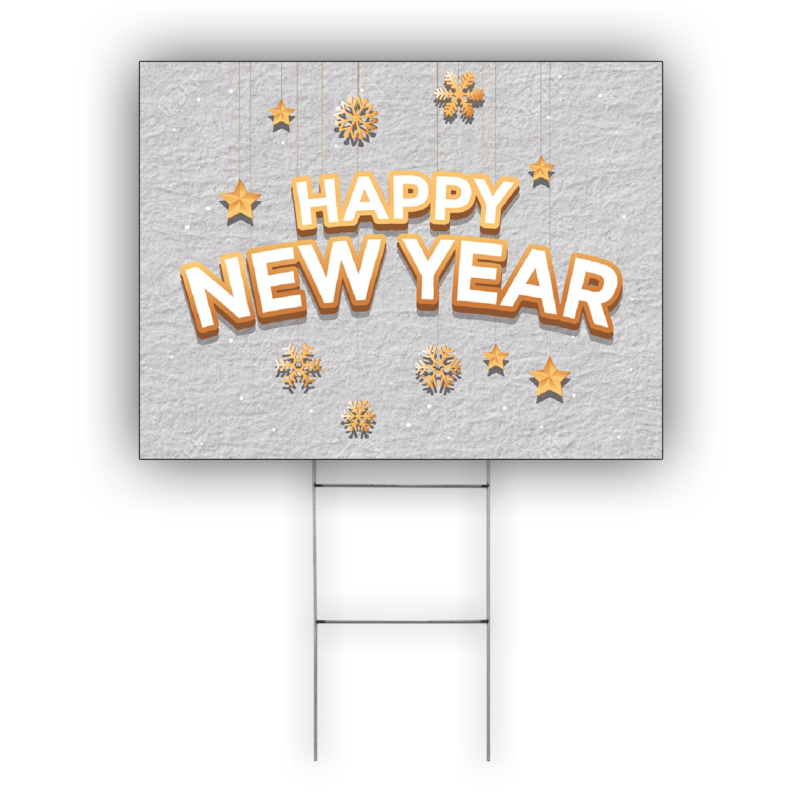 Happy New Year Coroplast Yard Sign