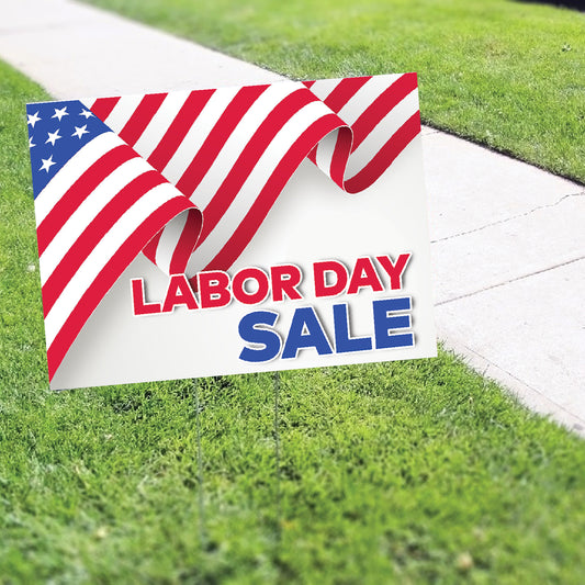 Labor Day Sale Coroplast Yard Sign