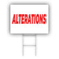 Alterations Coroplast Yard Sign