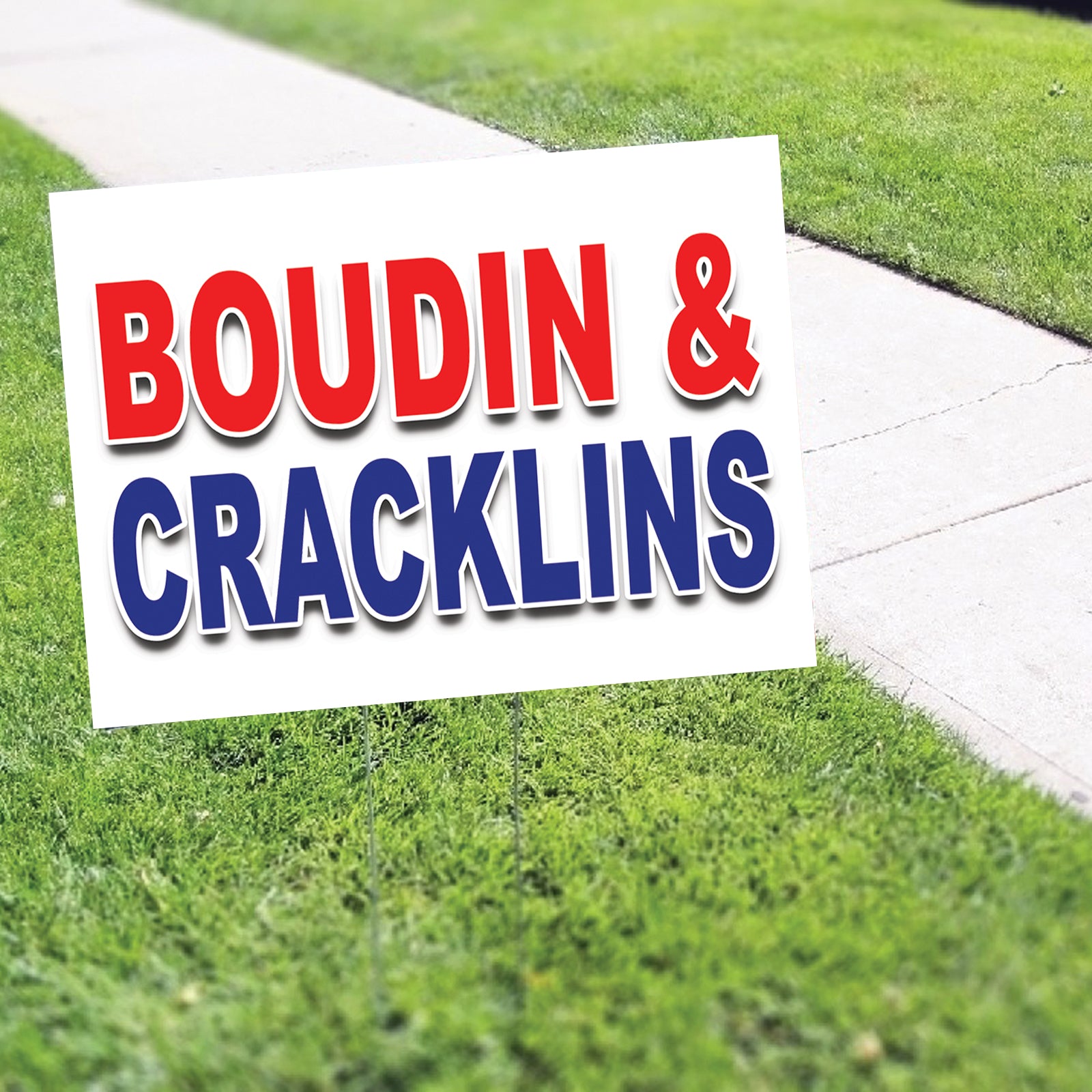Boudin And Cracklins Coroplast Yard Sign