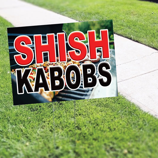 Shish Kabobs Coroplast Yard Sign