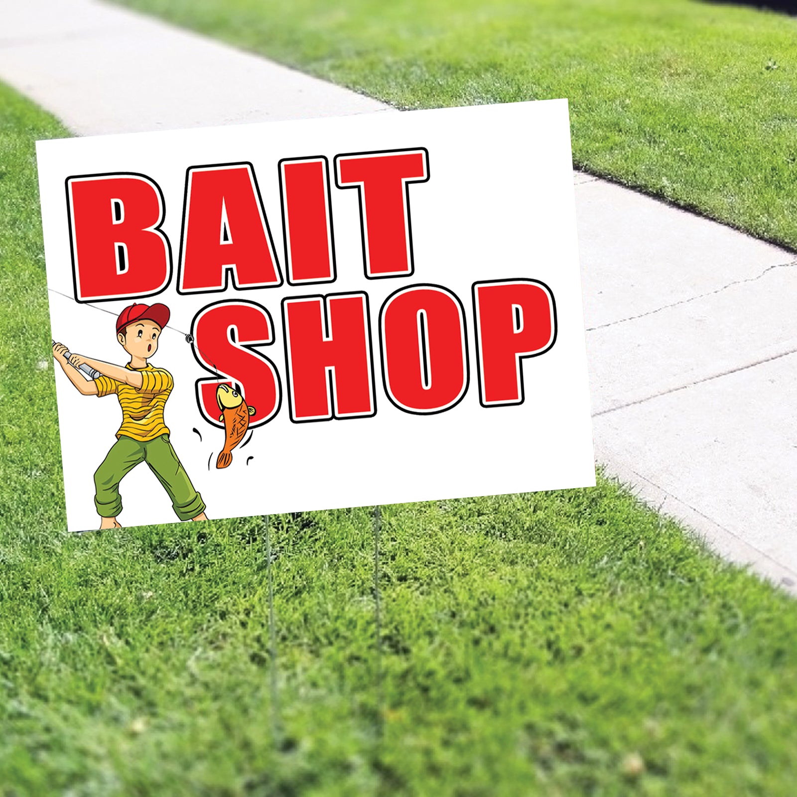 Bait Shop Coroplast Yard Sign