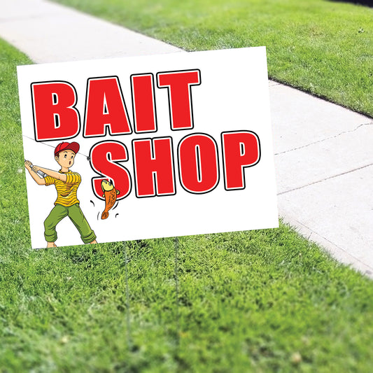 Bait Shop Coroplast Yard Sign