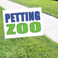 Petting Zoo Coroplast Yard Sign