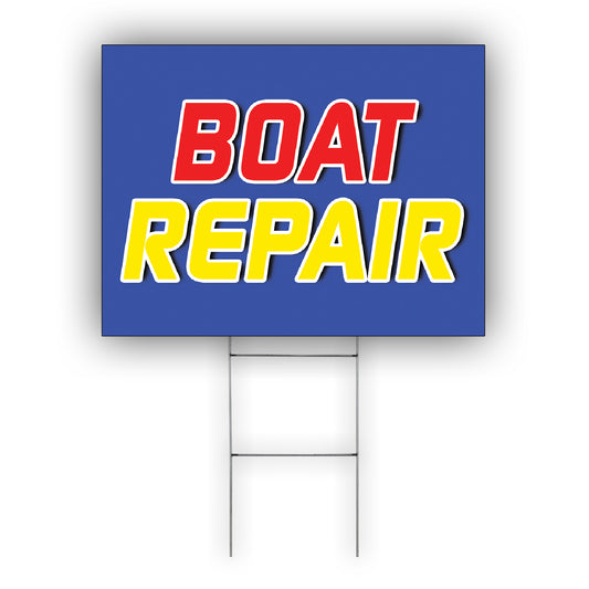 Boat Repair Coroplast Yard Sign