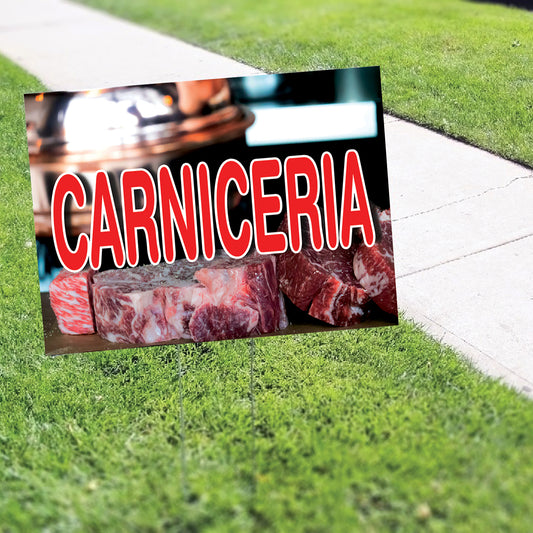 Carniceria coroplast yard sign