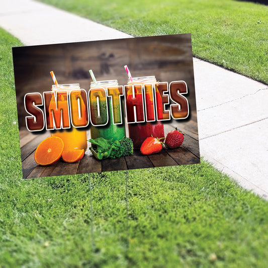 Smoothies coroplast yard sign