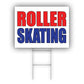 Roller skating coroplast yard sign