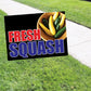 Fresh squash coroplast yard sign
