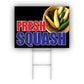 Fresh squash coroplast yard sign
