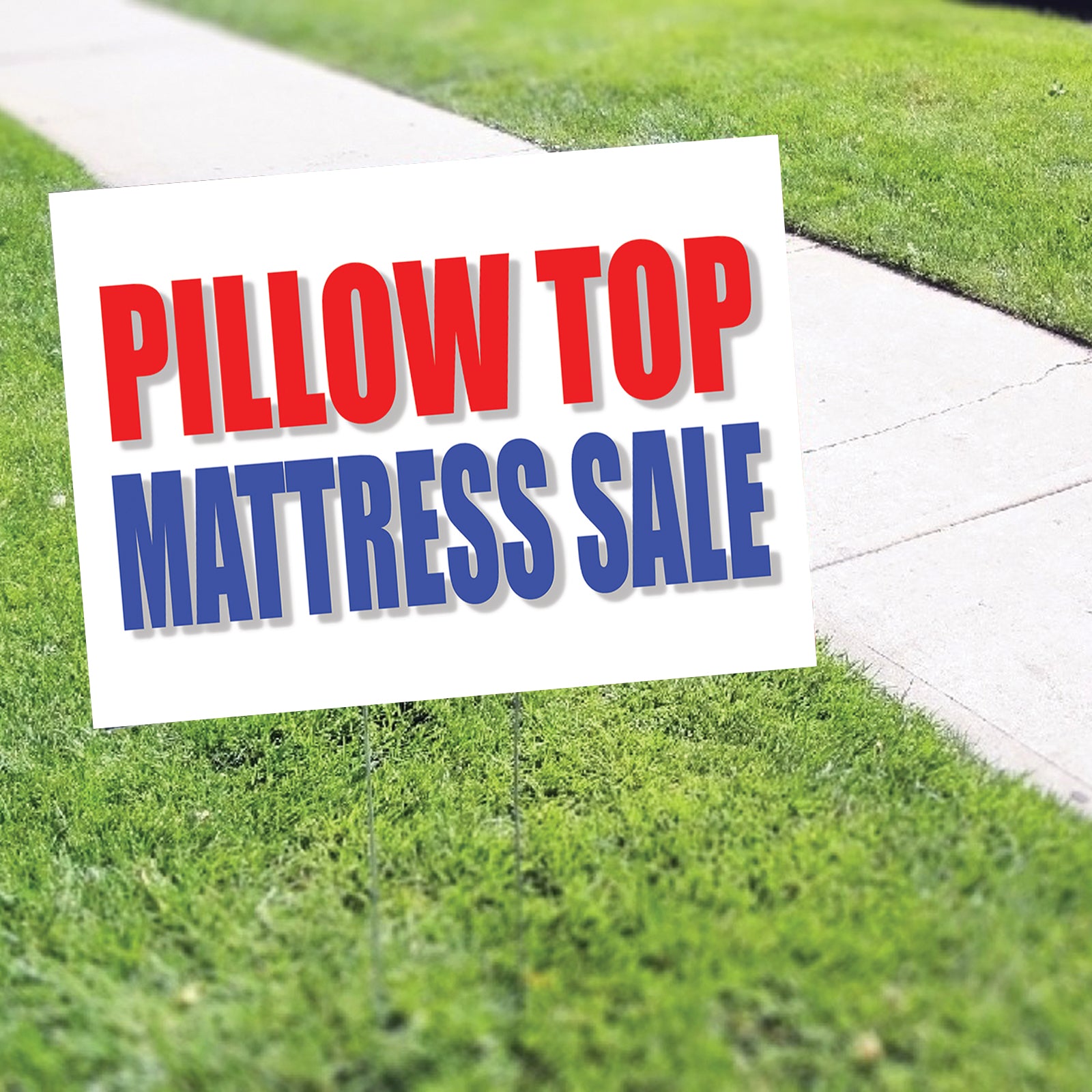 Pillow top mattress sale coroplast yard sign