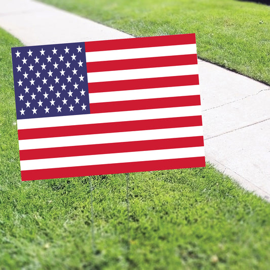 American Flag USA Coroplast Yard Sign