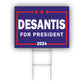 DeSantis For President 2024 Blue Coroplast Yard Sign