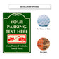 Custom Sign Your Parking Text Here Aluminum Metal Sign