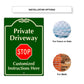 Custom Sign Private Driveway Stop Aluminum Metal Sign