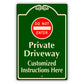 Custom Sign Do Not Enter Private Driveway Aluminum Metal Sign