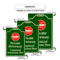 Custom Sign Do Not Enter Private Driveway Aluminum Metal Sign