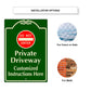 Custom Sign Do Not Enter Private Driveway Aluminum Metal Sign